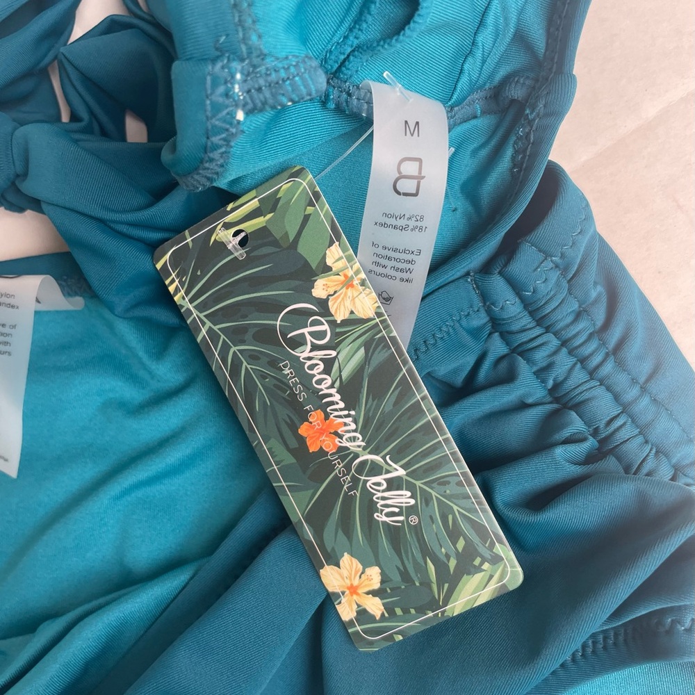 Teal High-Waisted Bikini Set - Picture 4 of 6